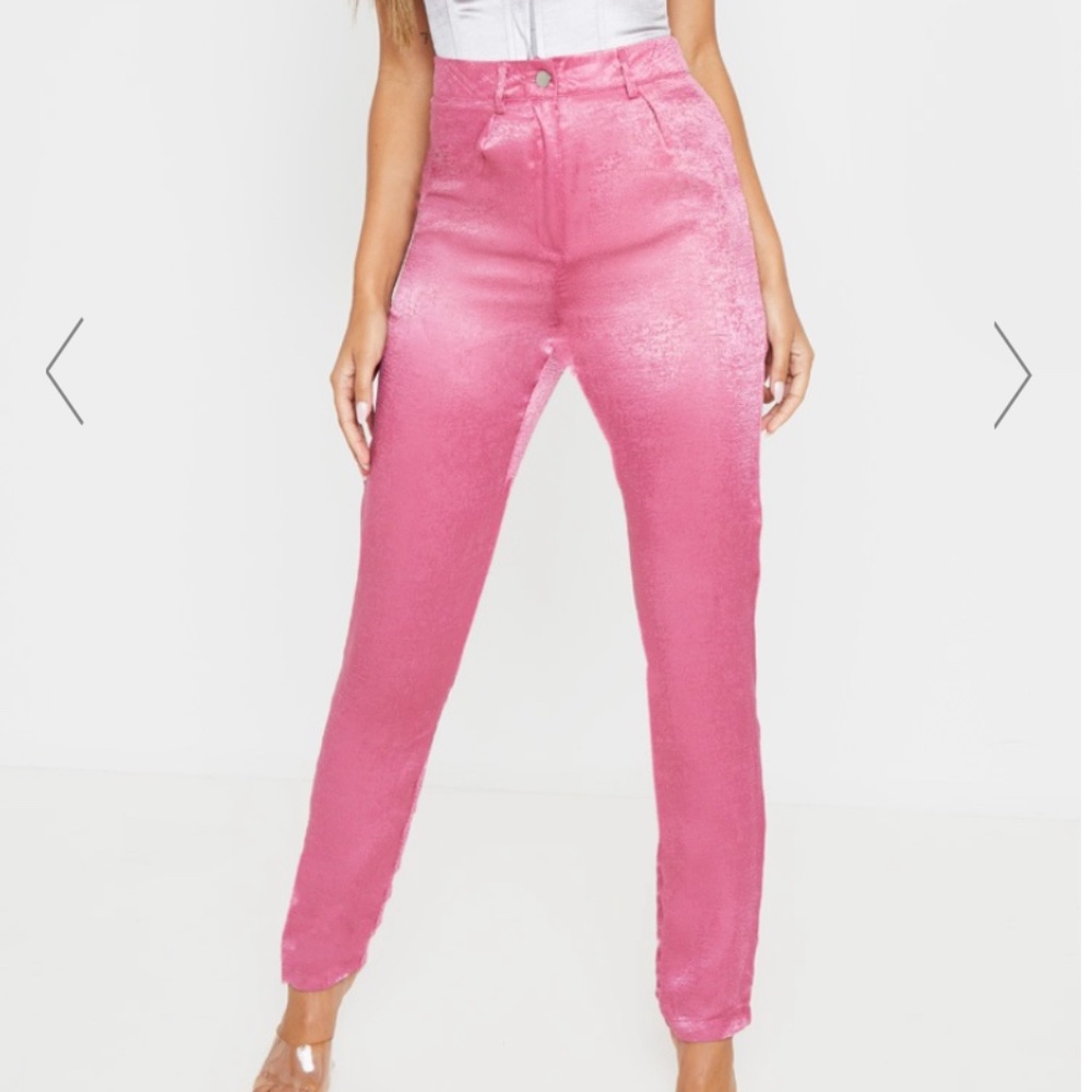Barbie Pink Straight Satin Pants (Size 4) NEW w/o Tags